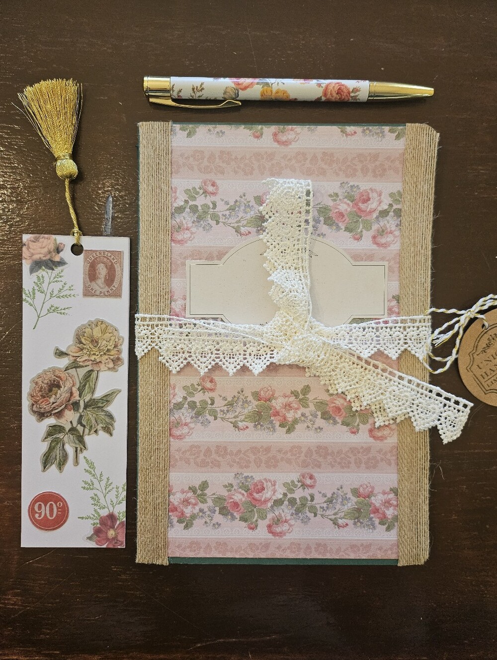 Boutique Handmade Floral Journal Set • Cottagecore